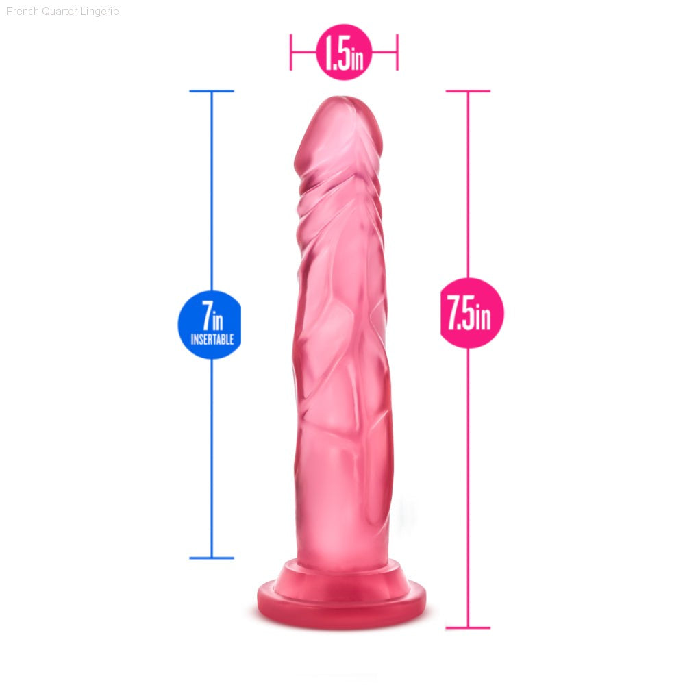 Dildos - B Yours By Blush® | Sweet N' Hard 5 Realistic 7.5-Inch Long Dildo With Suction Cup Base