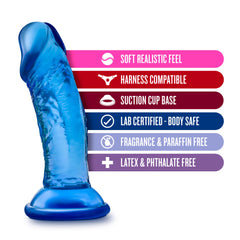 Blush B Yours Sweet N' Small Realistic 4.5-Inch Long Dildo With Suction Cup Base