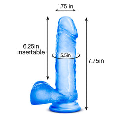 B Yours By Blush® | Sweet N' Hard 2 Realistic 8-Inch Long Dildo With Balls & Suction Cup Base