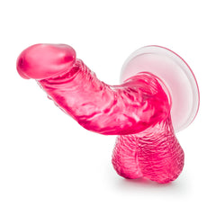 B Yours By Blush® | Sweet N' Hard 8 Realistic Curved G-Spot 6.5-Inch Long Dildo With Balls & Suction Cup Base