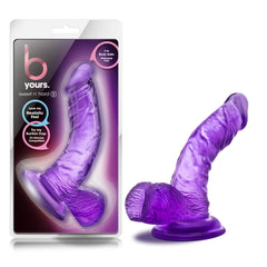 B Yours By Blush® | Sweet N' Hard 8 Realistic Curved G-Spot 6.5-Inch Long Dildo With Balls & Suction Cup Base