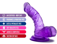 B Yours By Blush® | Sweet N' Hard 8 Realistic Curved G-Spot 6.5-Inch Long Dildo With Balls & Suction Cup Base