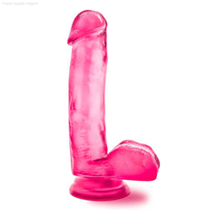 B Yours By Blush® | Sweet N' Hard 1 Realistic 7-Inch Long Dildo With Balls & Suction Cup Base-French Quarter Lingerie