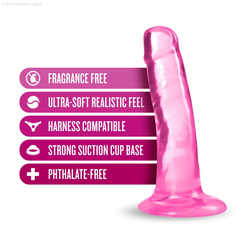 B Yours Plus By Blush® | Hard N’ Happy Realistic G-Spot 5.5-Inch Long Dildo With Suction Cup Base-French Quarter Lingerie