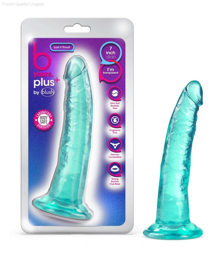 B Yours Plus By Blush® | Lust N’ Thrust Realistic G-Spot 7.5-Inch Long Dildo With Suction Cup Base-French Quarter Lingerie