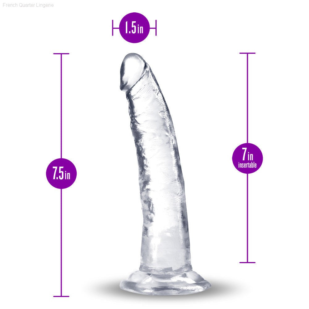 B Yours Plus By Blush® | Lust N’ Thrust Realistic G-Spot 7.5-Inch Long Dildo With Suction Cup Base-French Quarter Lingerie