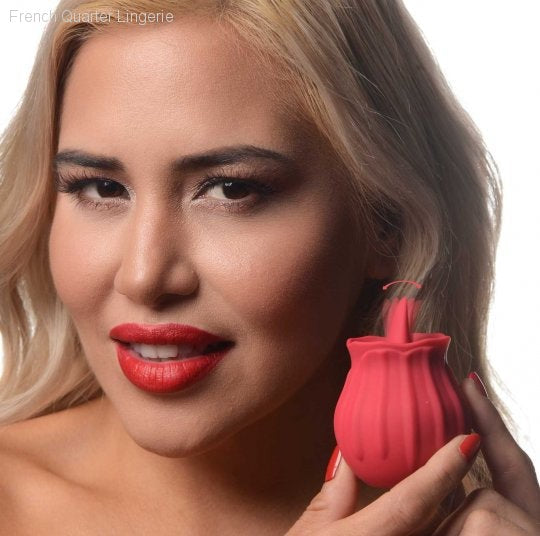 Bloomgasm Wild Violet 10X Silicone Clit Licking Stimulator - Red-French Quarter Lingerie