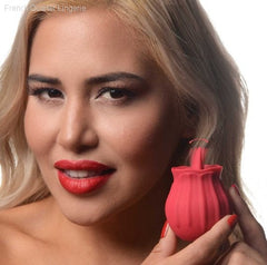 Bloomgasm Wild Violet 10X Silicone Clit Licking Stimulator - Red-French Quarter Lingerie