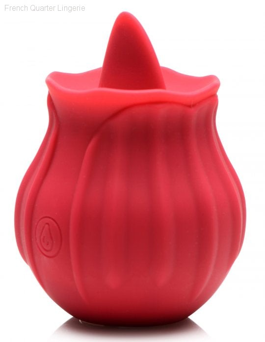 Rechargeable Vibrators - Bloomgasm Wild Violet 10X Silicone Clit Licking Stimulator - Red