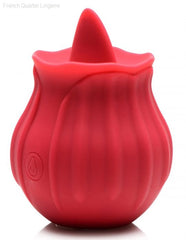 Rechargeable Vibrators - Bloomgasm Wild Violet 10X Silicone Clit Licking Stimulator - Red