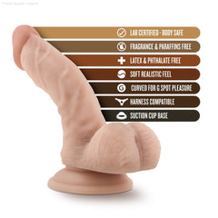 Coverboy™ By Blush® | The Boy in Blue Realistic G-Spot 6.5-Inch Long Dildo With Balls & Suction Cup Base