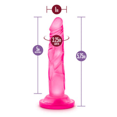 Naturally Yours By Blush® | Realistic Purple 5.75-Inch Long Dildo With Suction Cup Base