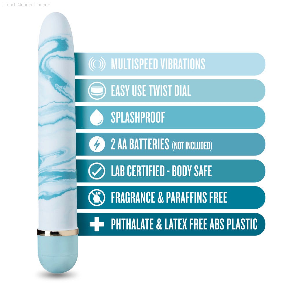 Battery Operated Vibrators - The Collection By Blush® | Blueberry Haze Blue 7-Inch Vibrator