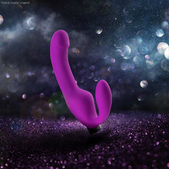 Strap Ons - Temptasia By Blush® | Cyrus Purple 8.5-Inch Long Rechargeable Vibrating Dildo