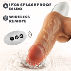 Dr. Skin Silicone By Blush® | Dr. Hammer 7 Inch Vibrating And Thrusting Dildo – Soft Liquid Silicone Realistic Penis With Warming Sensations – Beige-French Quarter Lingerie