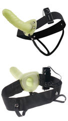 Vibrating Hollow Strap-On Glow in Dark