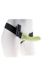 Vibrating Hollow Strap-On Glow in Dark