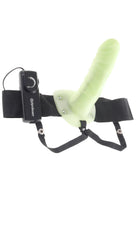 Vibrating Hollow Strap-On Glow in Dark