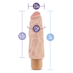 Dr. Skin By Blush® | Cock Vibe 9 Realistic Beige 7.5-Inch Long Vibrating Dildo