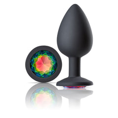 Gems Jeweled Silicone Anal-L-Blk : Large