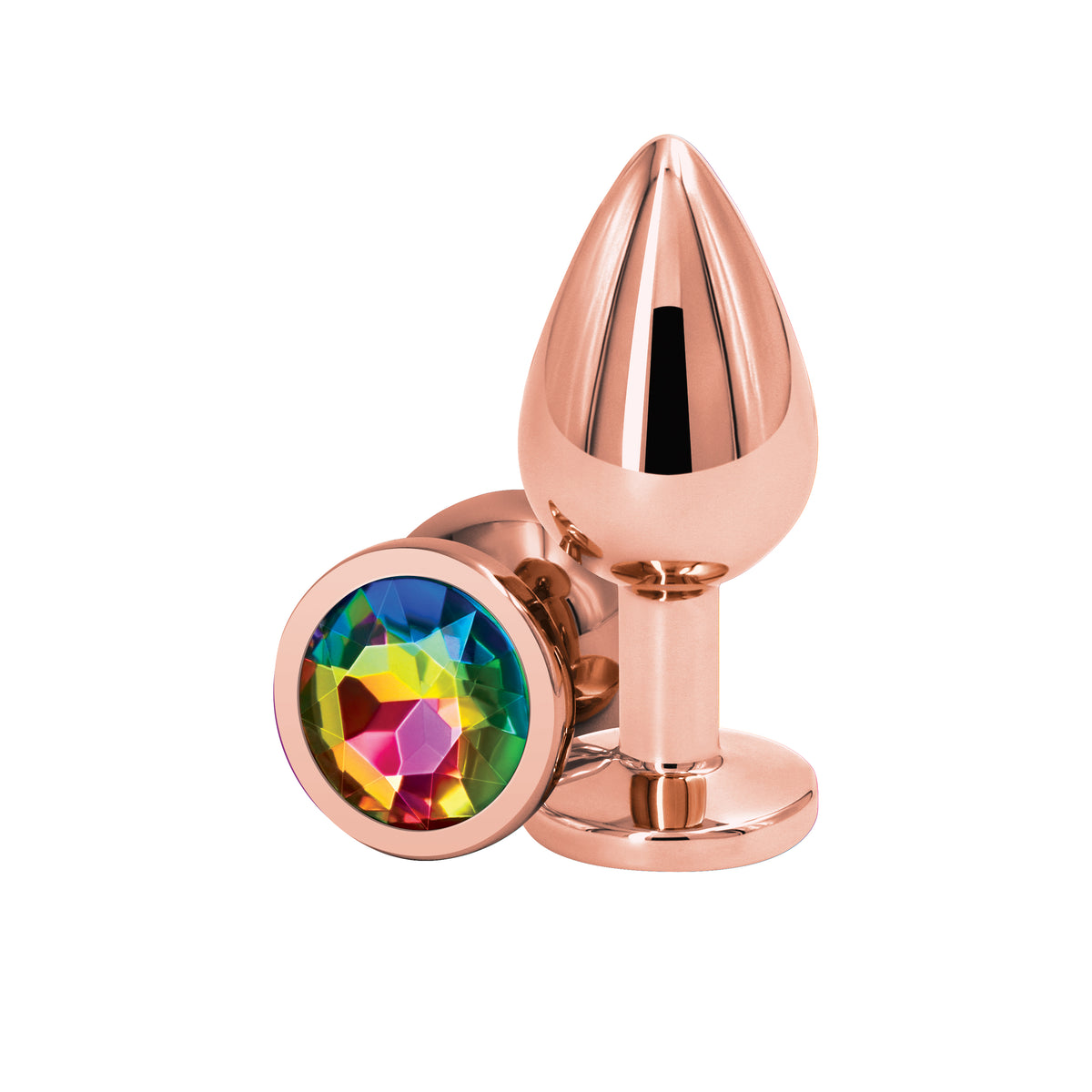 Rear Assets - Rose Gold Chrome-plated Round Plug - Medium