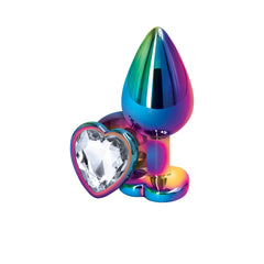 Rear Assets - Multicolor Chrome-plated Heart Plug - Medium