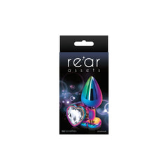 Rear Assets - Multicolor Chrome-plated Heart Plug - Medium