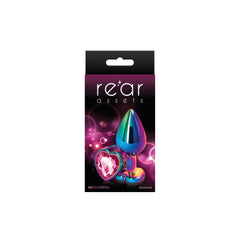 Rear Assets - Multicolor Chrome-plated Heart Plug - Medium