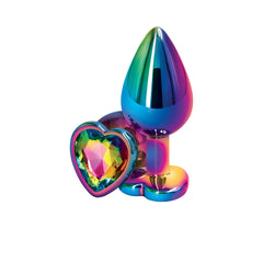 Rear Assets - Multicolor Chrome-plated Heart Plug - Medium