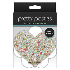 Pretty Pasties Heart & Flower Glow In The Dark (2 Pack)