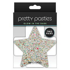 Pretty Pasties Star & Cross Glow In The Dark (2 Pack)