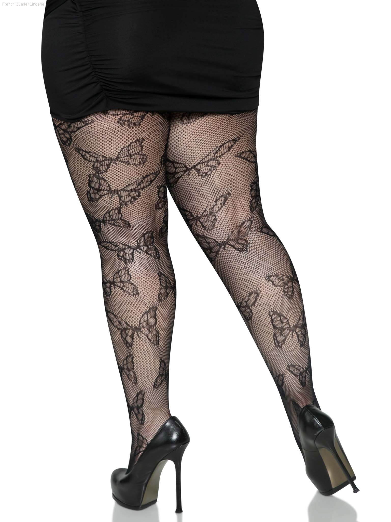 Butterfly Net Tights-French Quarter Lingerie