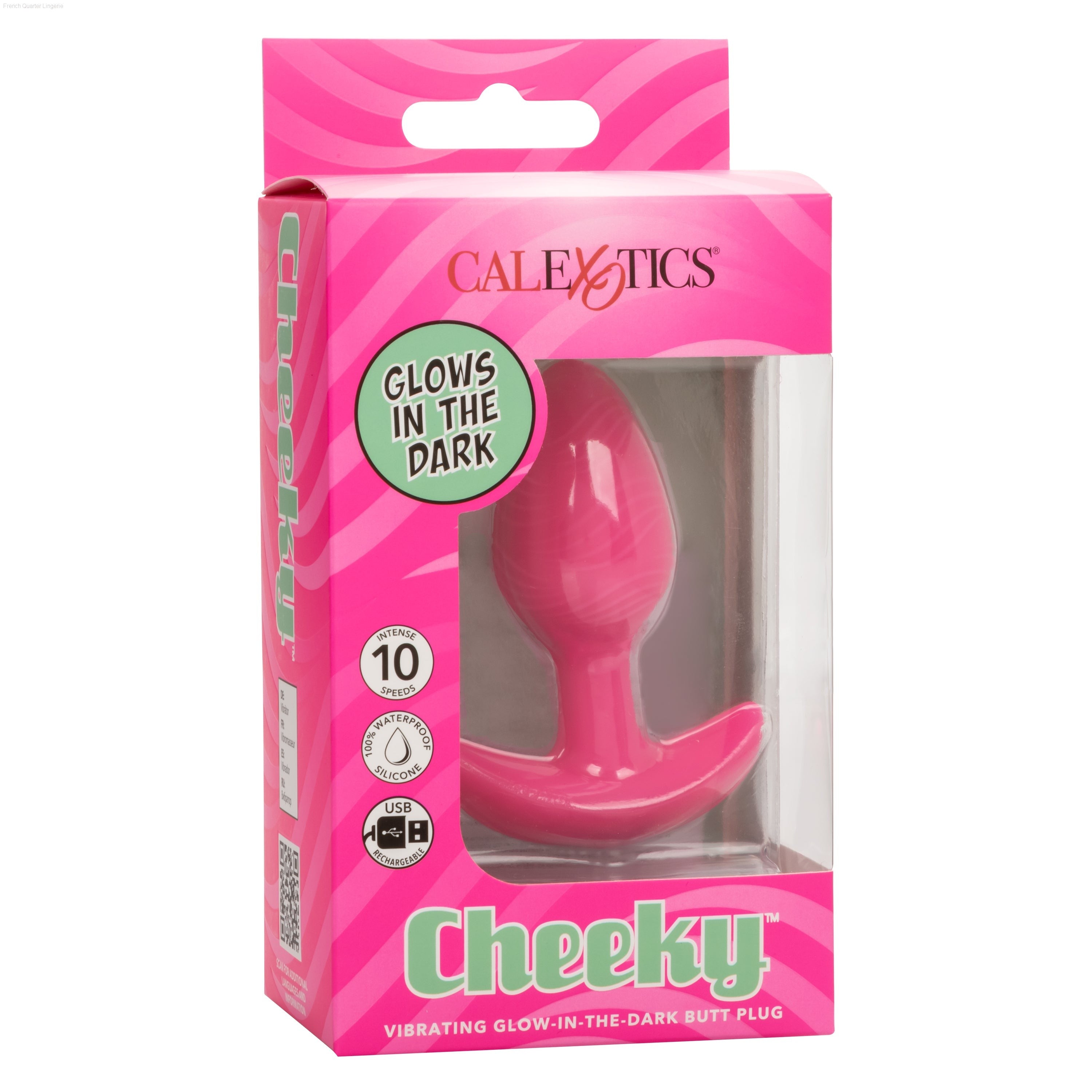 Cheeky™ Vibrating Glow-In-The-Dark Butt Plug-French Quarter Lingerie