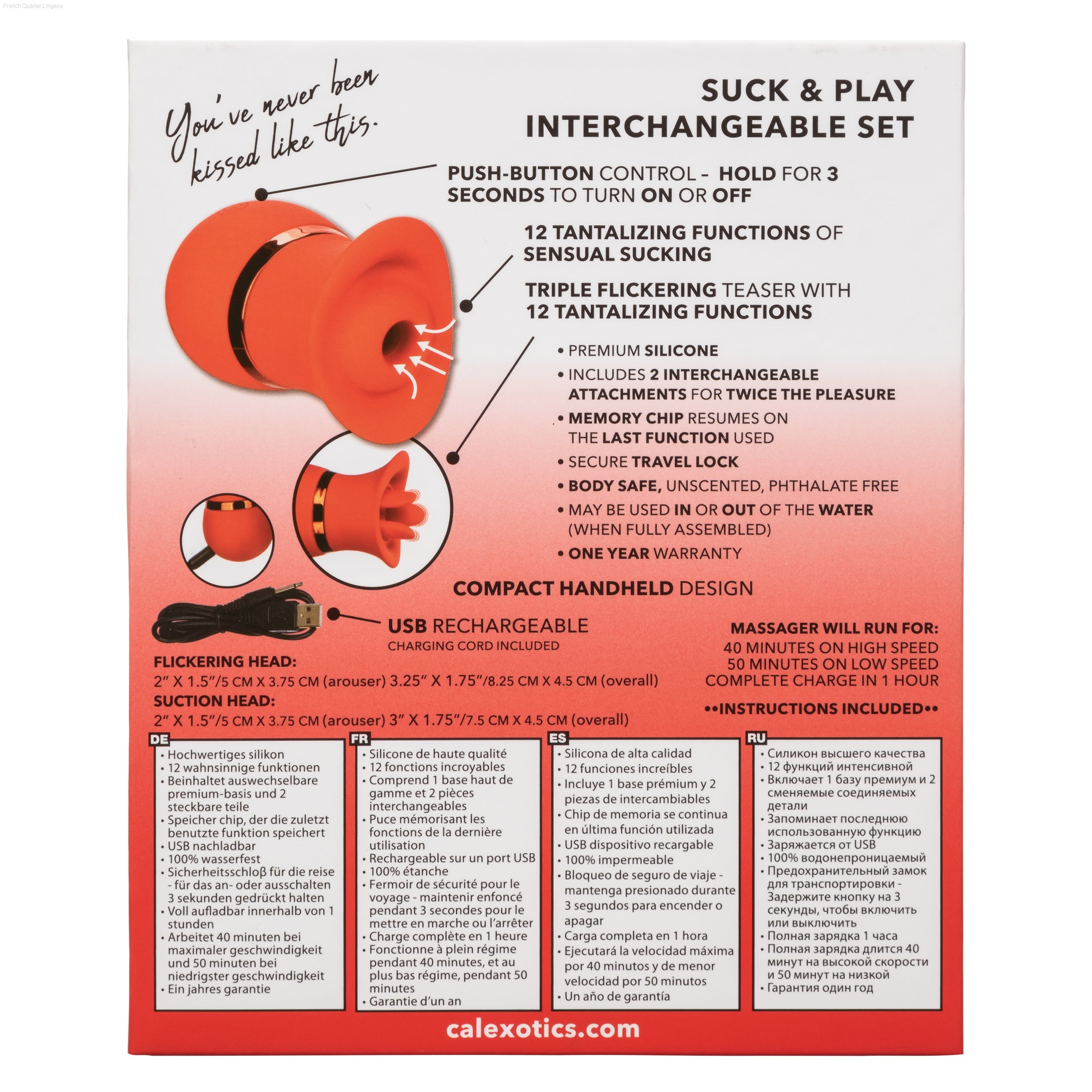 French Kiss™ Suck & Play Interchangeable Set-French Quarter Lingerie