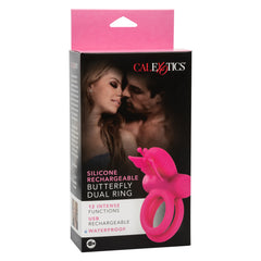 Silicone Rechargeable Dual Butterfly Ring