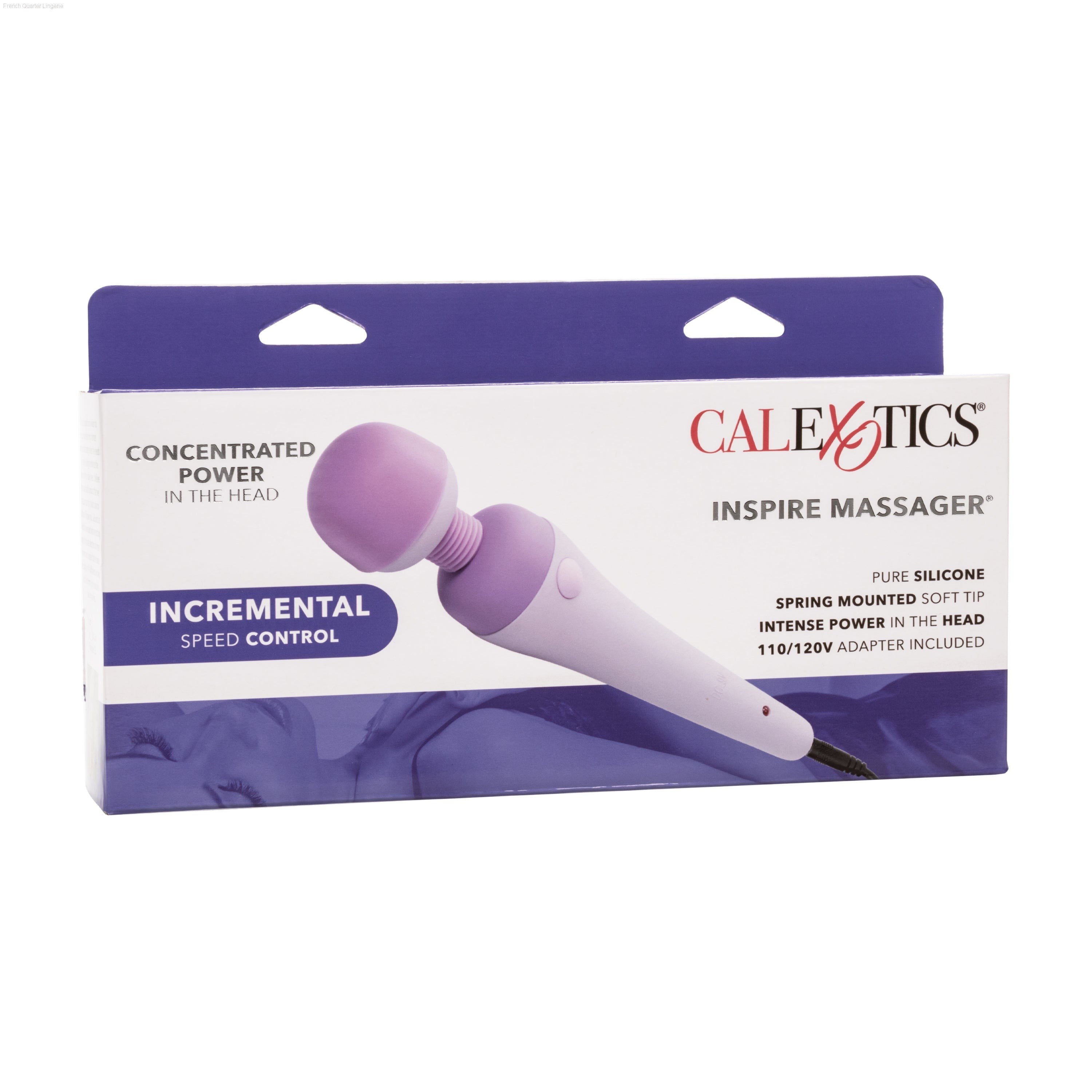 Inspire Massager - Plug-In Clit Wand Vibrator French Quarter Lingerie Inspire Massager - Plug-In Clit Wand Vibrator French Quarter Lingerie
