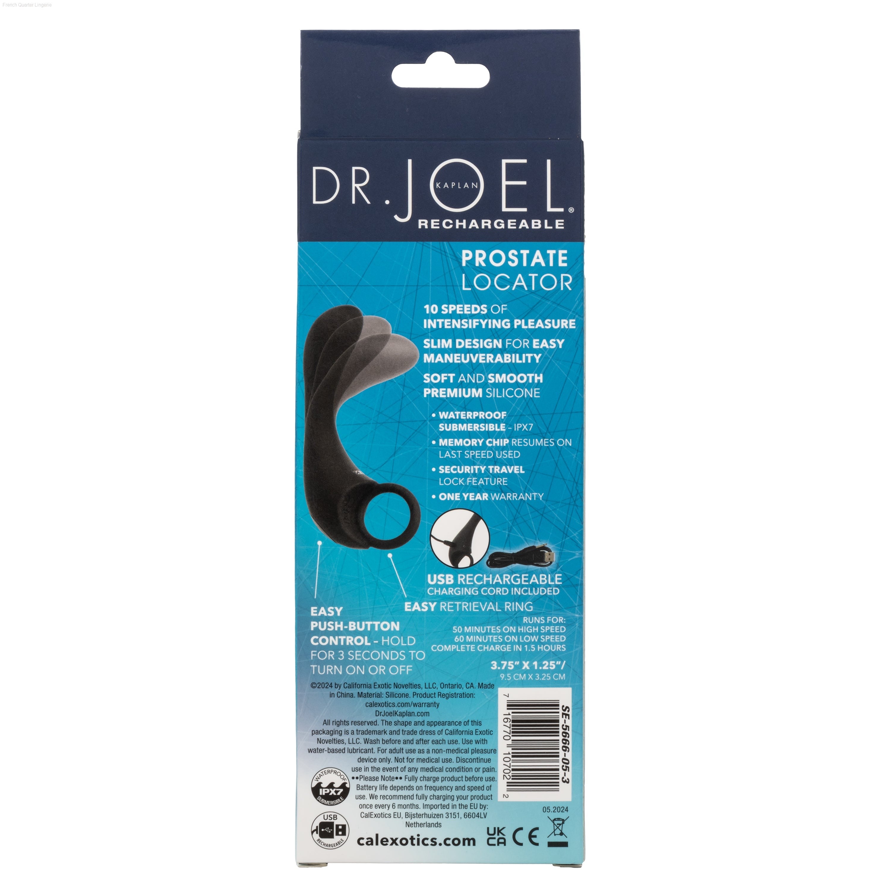 Dr. Joel Kaplan® Rechargeable Prostate Locator-French Quarter Lingerie