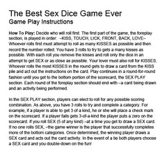 The Best Sex Dice Game Ever!
