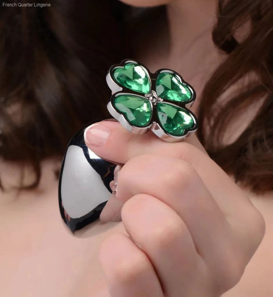 Large Lucky Clover Gem Anal Plug French Quarter Lingerie Large Lucky Clover Gem Anal Plug French Quarter Lingerie