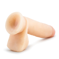 Au Naturel Realistic Beige 7-Inch Long Dildo With Balls & Suction Cup Base