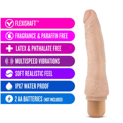 Dr. Skin Cock Vibe 7 Realistic 8.5-Inch Long Vibrating Dildo