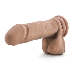 Au Naturel Realistic 8-Inch Long Dildo With Balls & Suction Cup Base