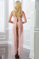 G-World 2pc Sheer Laced Night Gown