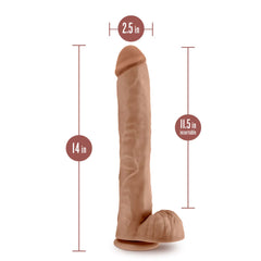 Au Naturel Daddy Realistic 14-Inch Long Dildo With Balls & Suction Cup Base