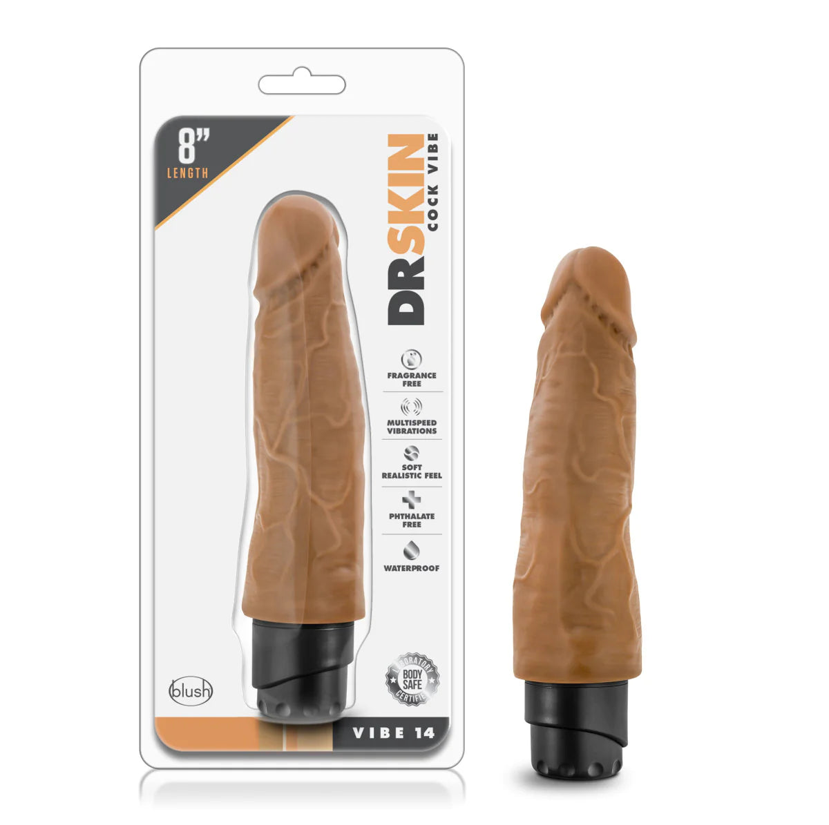 Dr. Skin Cock Vibe 14 Realistic 8-Inch Long Vibrating Dildo