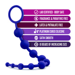 Luxe Indigo 12.5-Inch Anal Beads