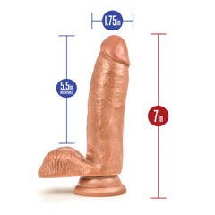 Loverboy Manny The Fireman Realistic 7-Inch Long Dildo With Balls & Suction Cup Base