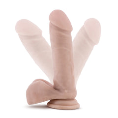 Au Naturel Realistic 8-Inch Long Dildo With Balls & Suction Cup Base