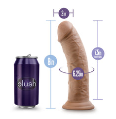 Au Naturel 8 Inch Dildo With Suction Cup - Mocha