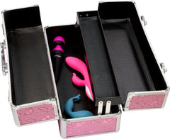 Large Lockable Vibrator Case - Pink